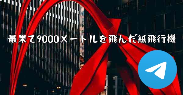 最果て9000メートルを飛んだ紙飛行機
