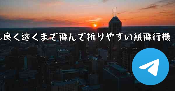 見た目も良く遠くまで飛んで折りやすい紙飛行機
