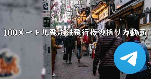 100メートル飛ぶ紙飛行機の折り方動画