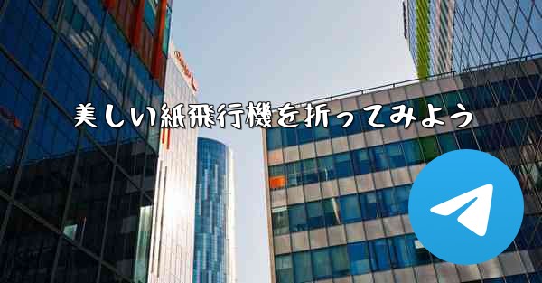 美しい紙飛行機を折ってみよう