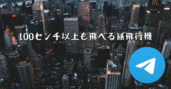 100センチ以上も飛べる紙飛行機