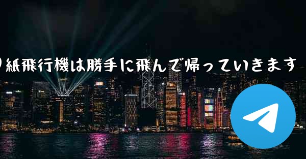 折り紙飛行機は勝手に飛んで帰っていきます