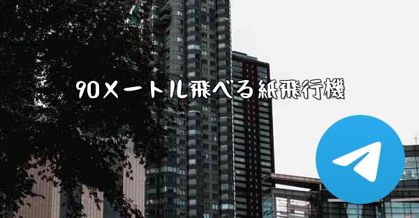 90メートル飛べる紙飛行機