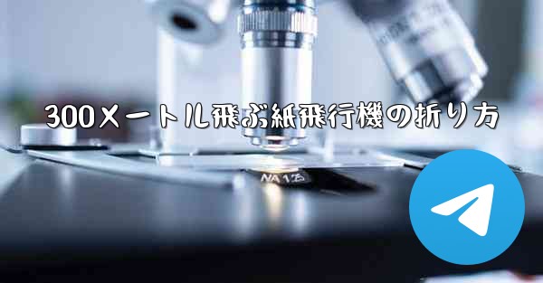 300メートル飛ぶ紙飛行機の折り方